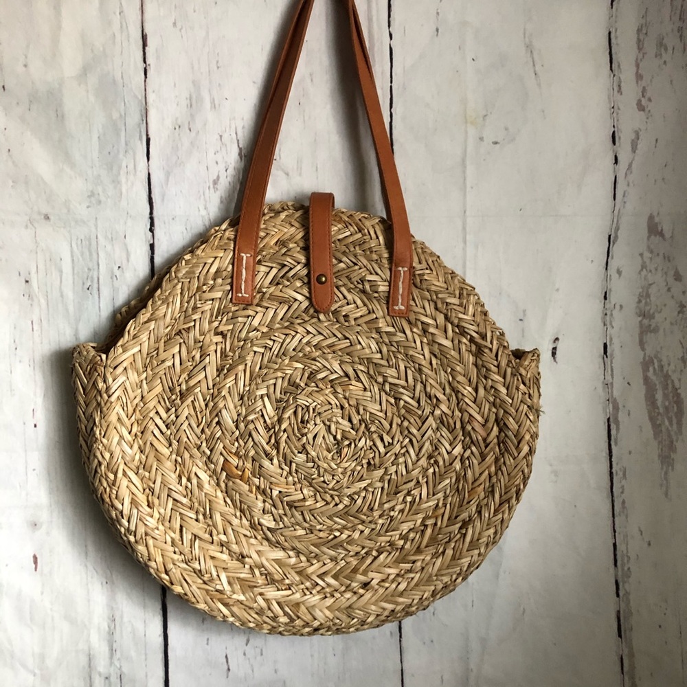 Universal Thread Straw Natural Purse Handbag - image 5